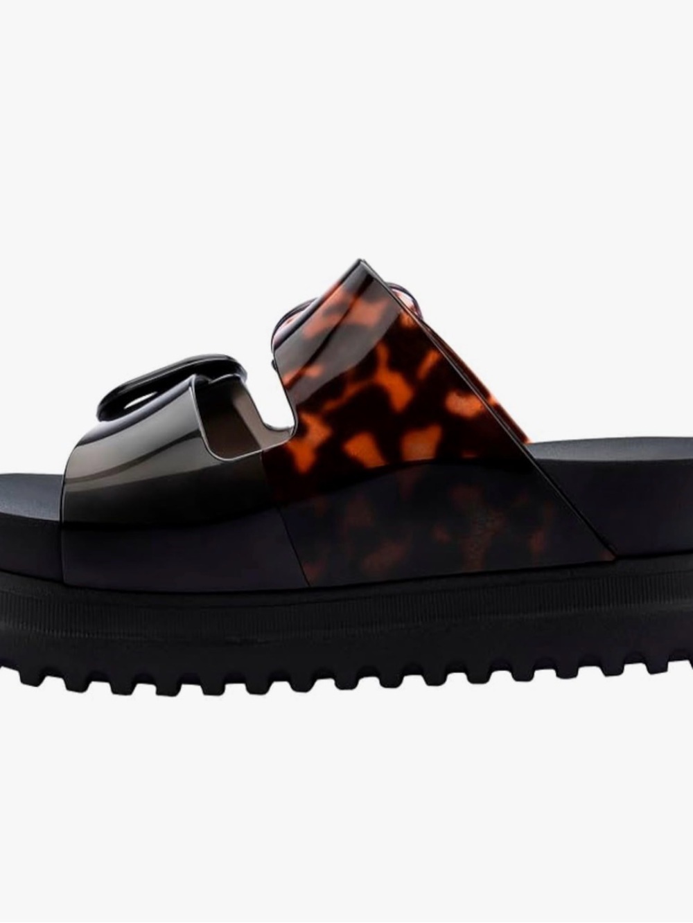 Melissa Tortoiseshell and Black Platform Slide